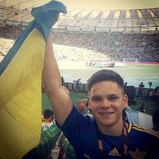 Сергій МУЛЯР на стадіоні в Ріо  в очікуванні вирішального матчу чемпіонату світу з футболу.